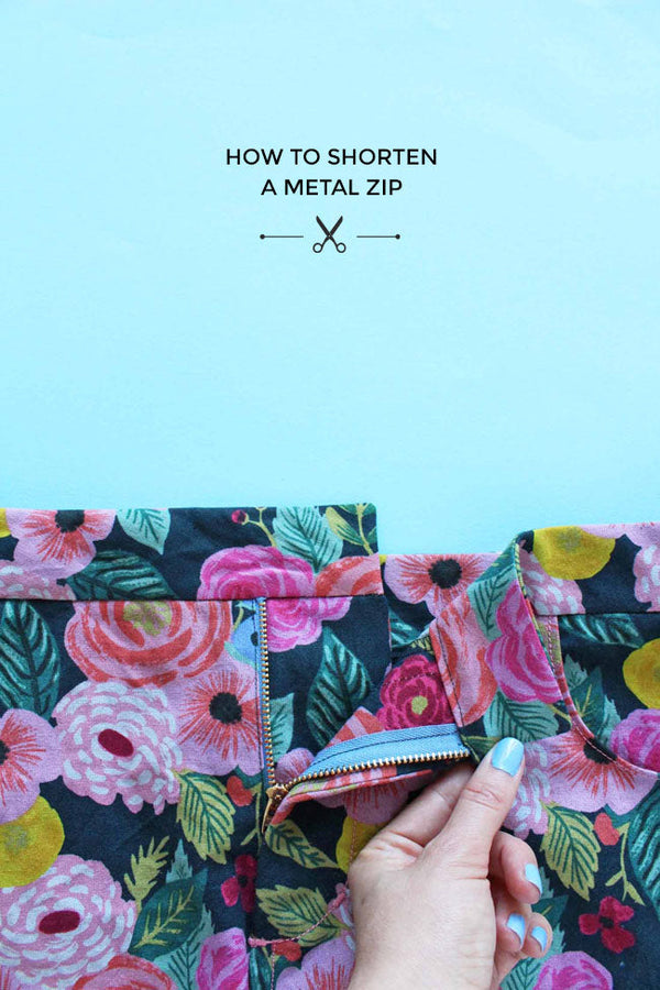 How to shorten a metal zip