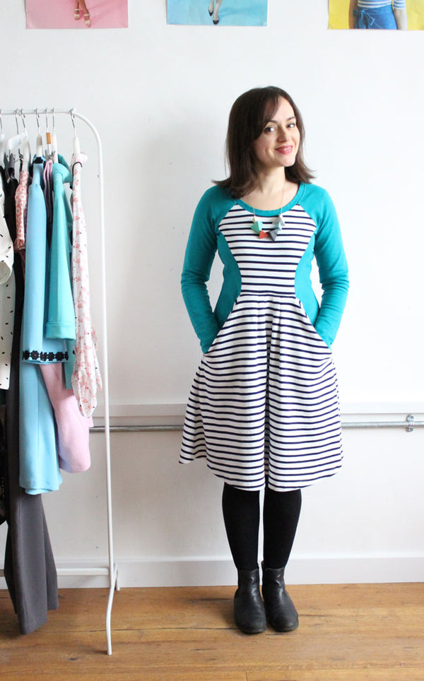 My Teal and Stripes Zadie Dress