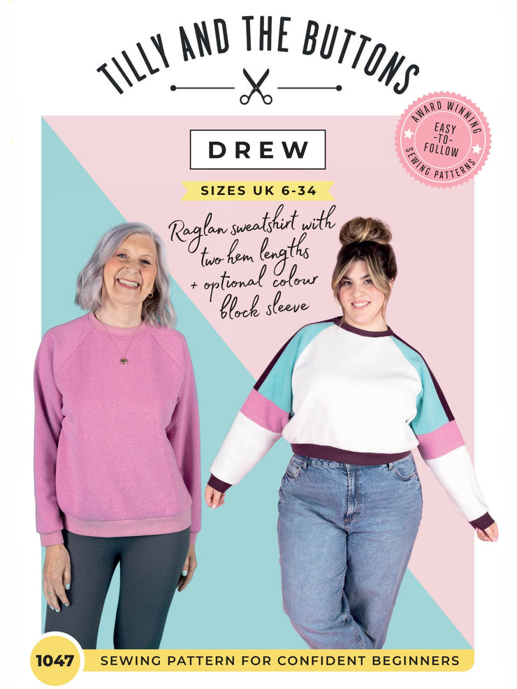 Sewing Raglan Shoulder Pattern Drew Sweatshirt Sewing Pattern | Tilly and the Buttons
