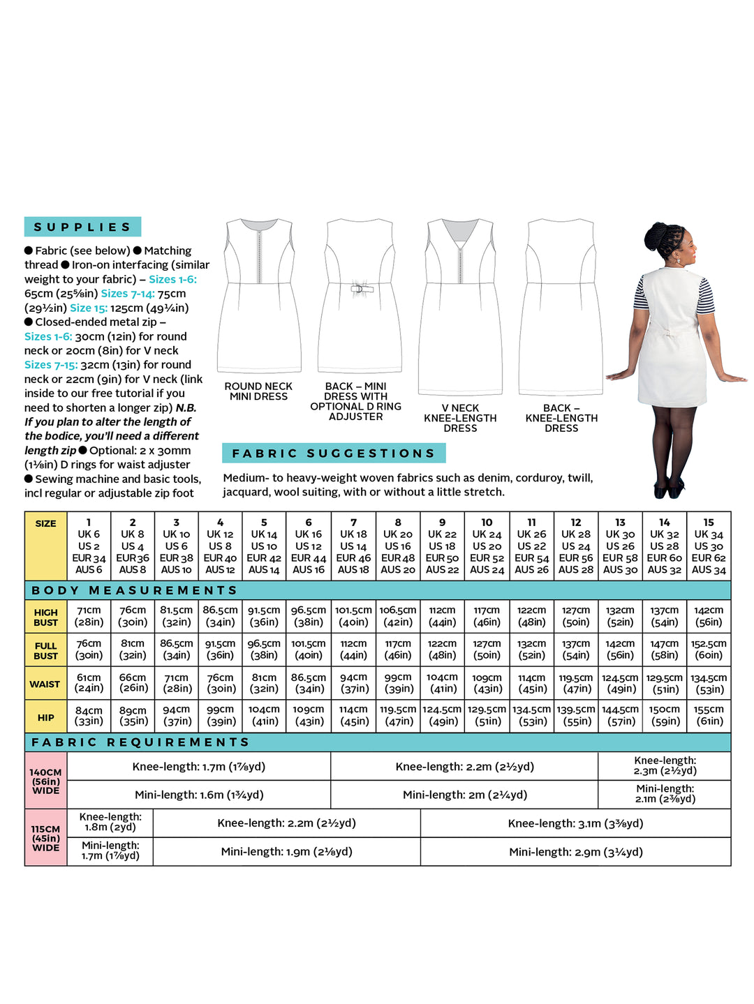 a line pinafore dress pattern Noa Pinafore Sewing Pattern