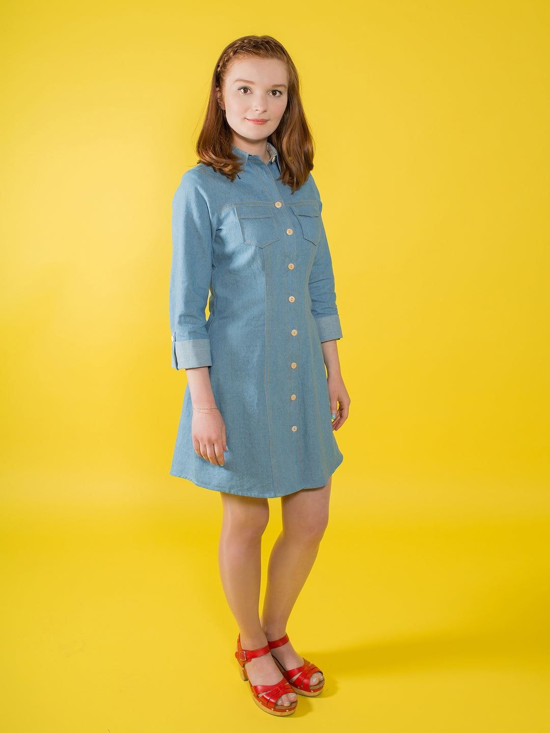 denim shirt dress pattern DENIM SHIRT DRESS